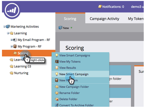 marketo lead scoring - New Smart Campaign Option